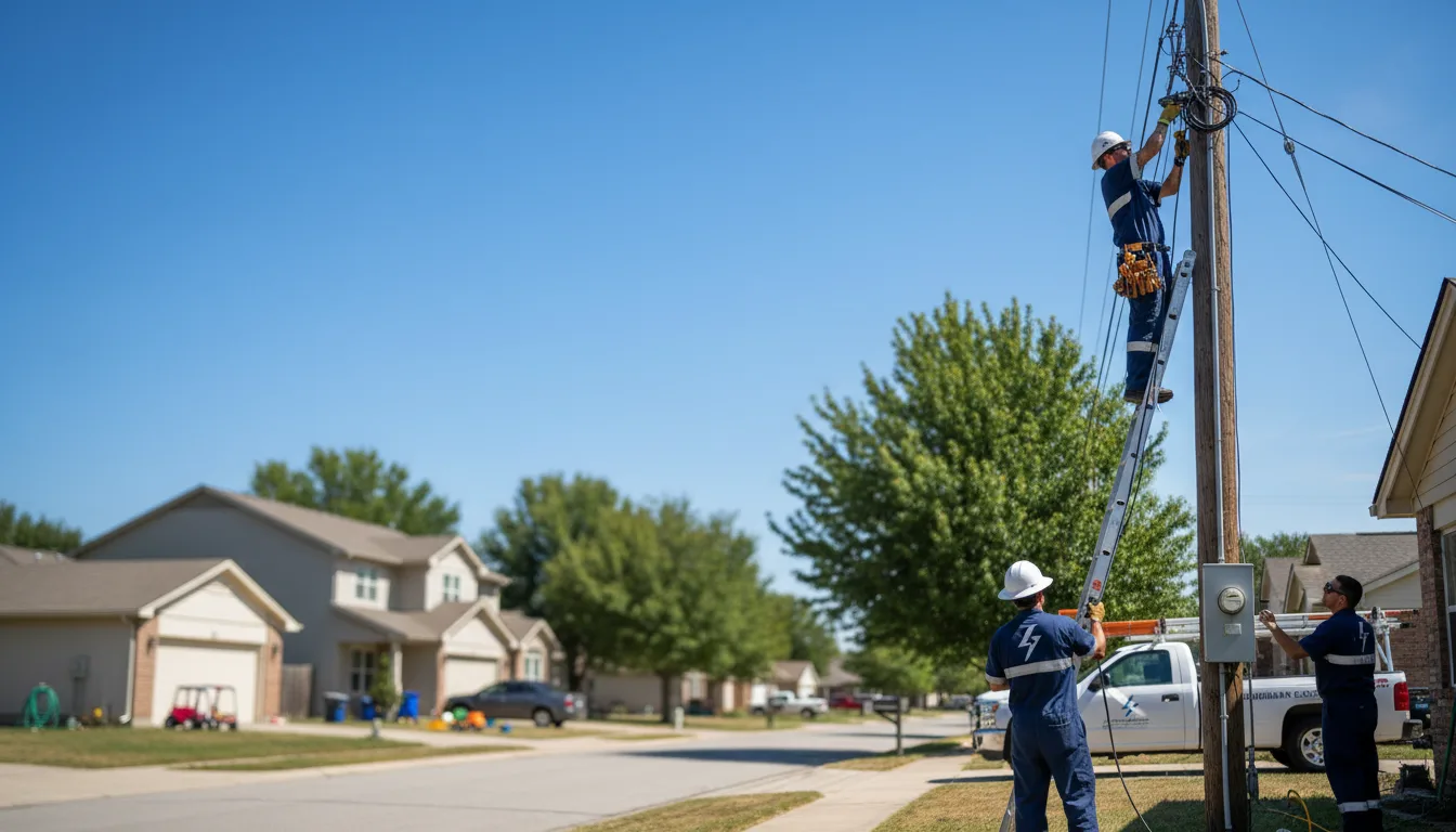 Residential electrician providing installation services in Hardin, MO